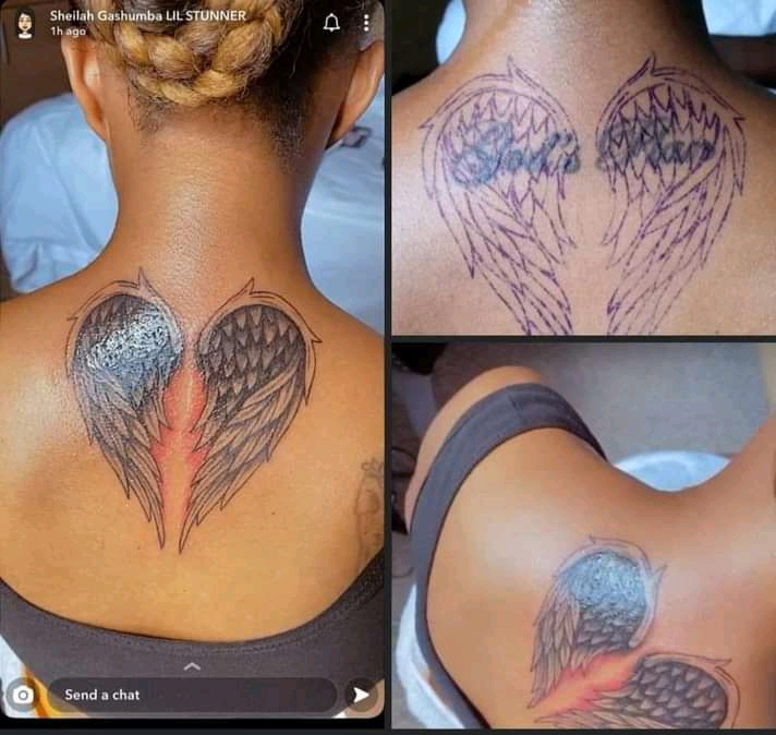 Sheila Gashumba Gets Rid Of God’s Plan Tattoo.